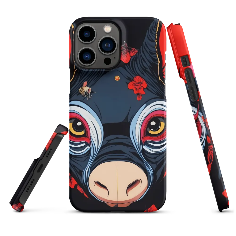 Mystical Bull with Floral Motifs