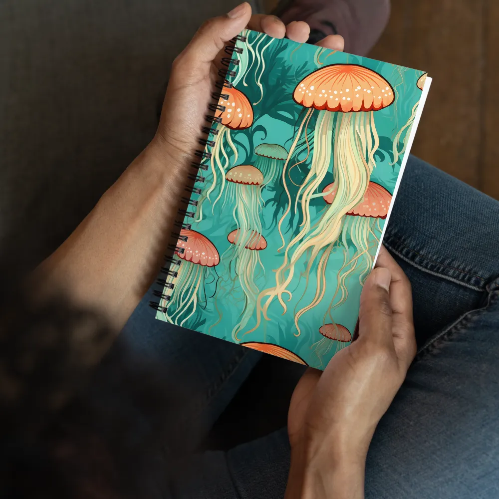 Ethereal Dance of Jellyfish | Spiral Notebook