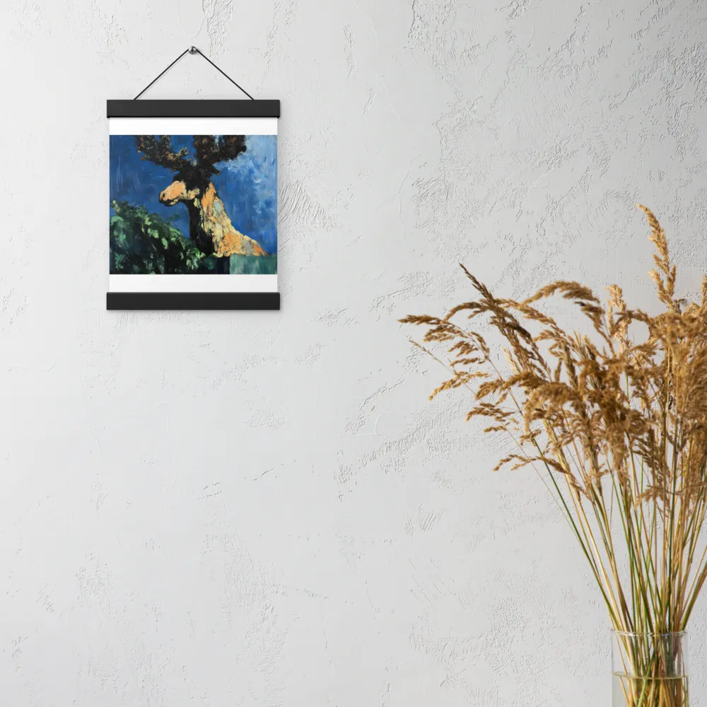 The Majestic Deer in Nature | Poster With Black Wood Hanger | 8″×10″