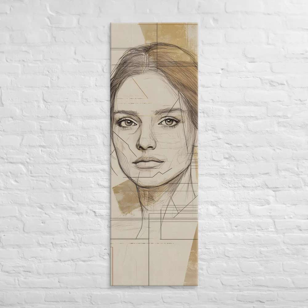Geometric Elegance: A Modern Portrait | Canvas | 20″×60″