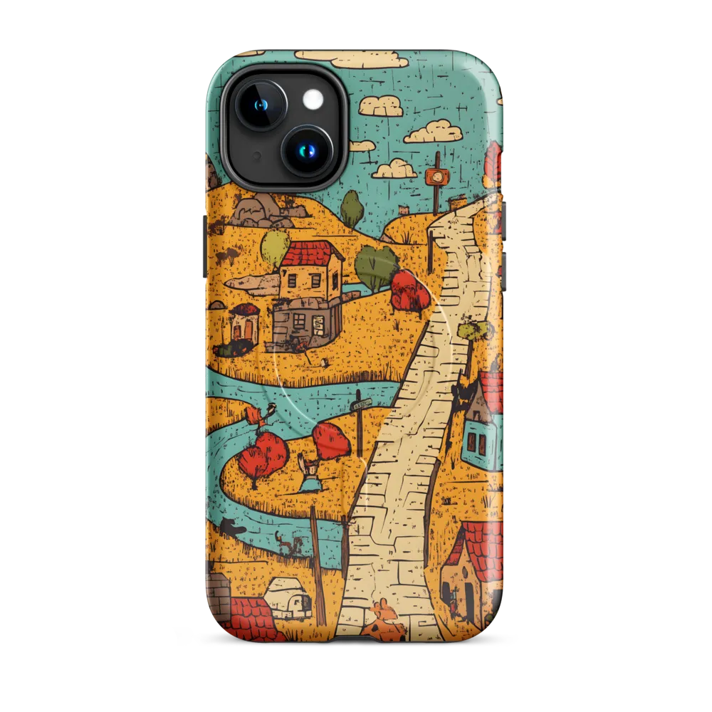 Whimsical Village Landscape