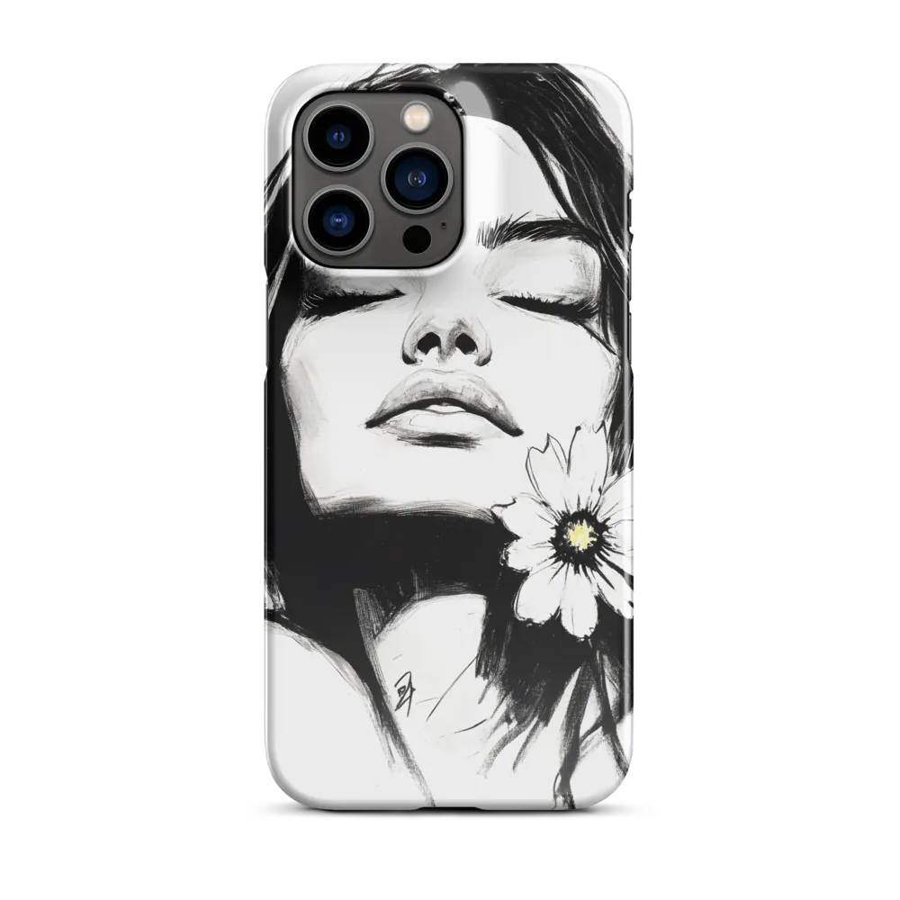 Serenity in Ink | Phone Case |  14 Pro Max | Snap Case | Glossy