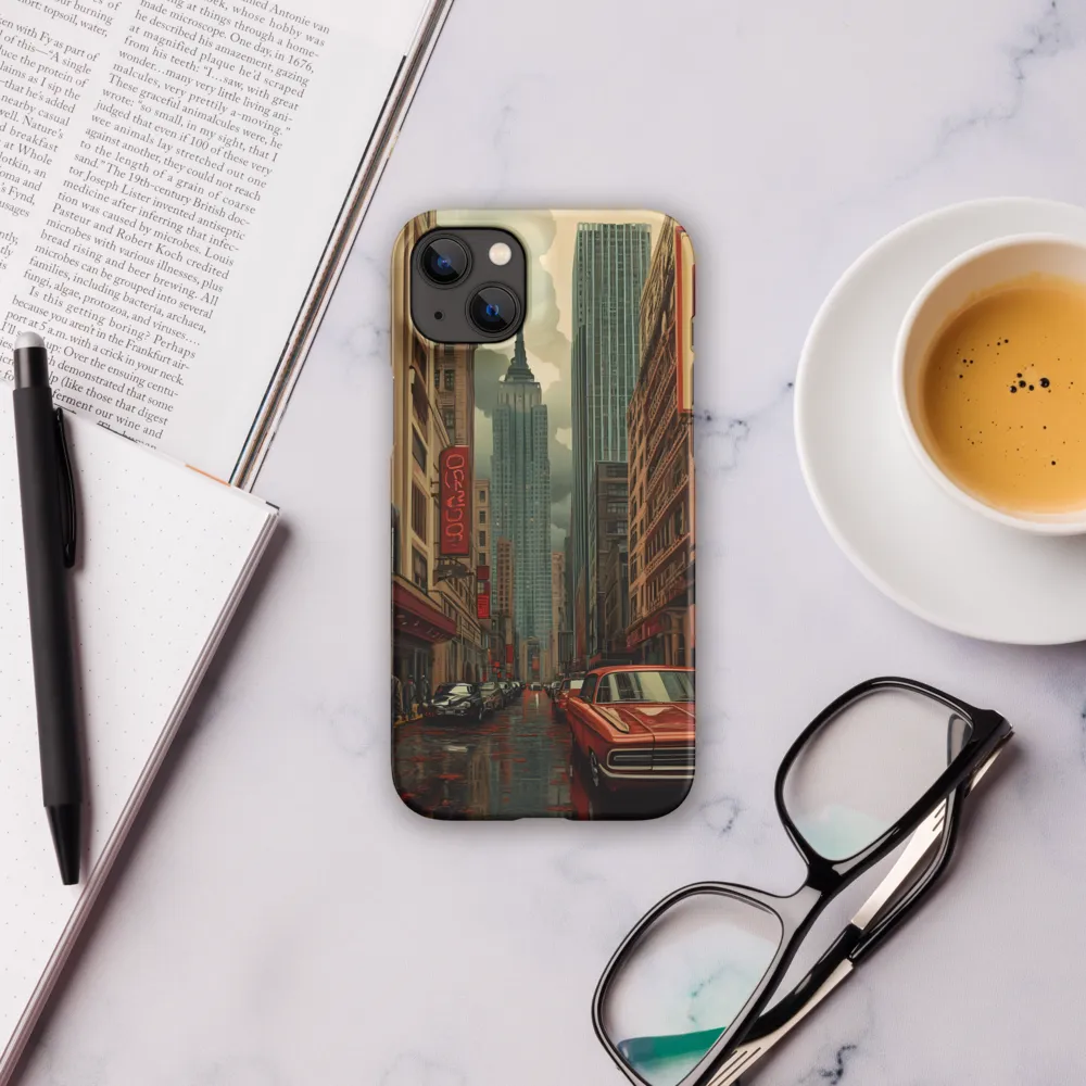 Nostalgic Cityscape: Reflections of a Forgotten Era | Phone Case |  14 Plus | Snap Case | Matte