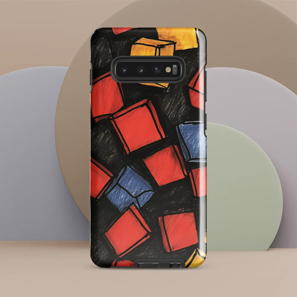 Vibrant Geometry in Motion | Phone Case |  S10 Plus | Tough Case | Glossy