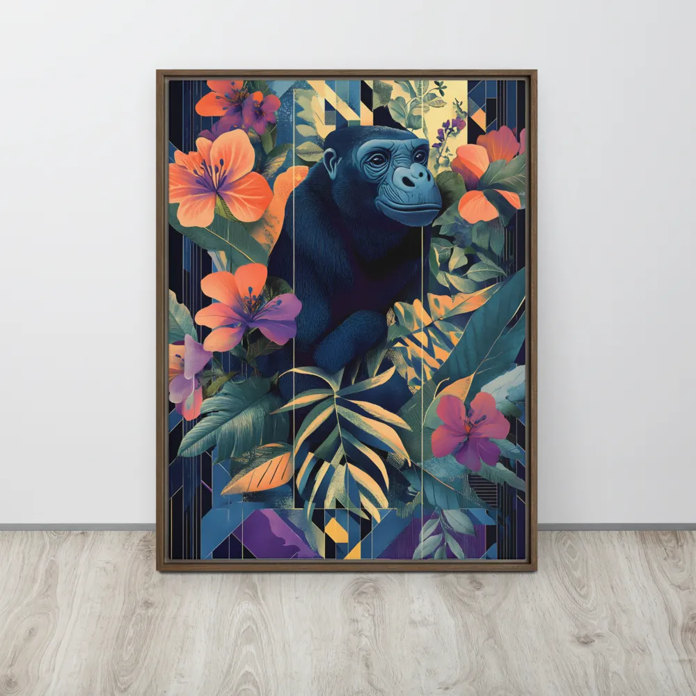 Harmony of Nature and Geometry | Canvas with Brown Frame | 24″×32″