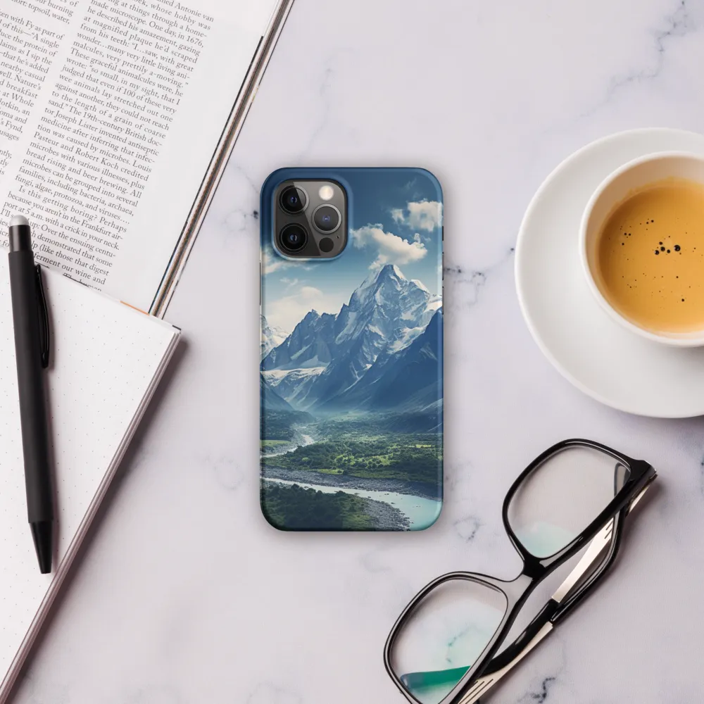 Majestic Serenity: A Landscape of Mountains and Rivers | Phone Case |  12 Pro | Snap Case | Matte