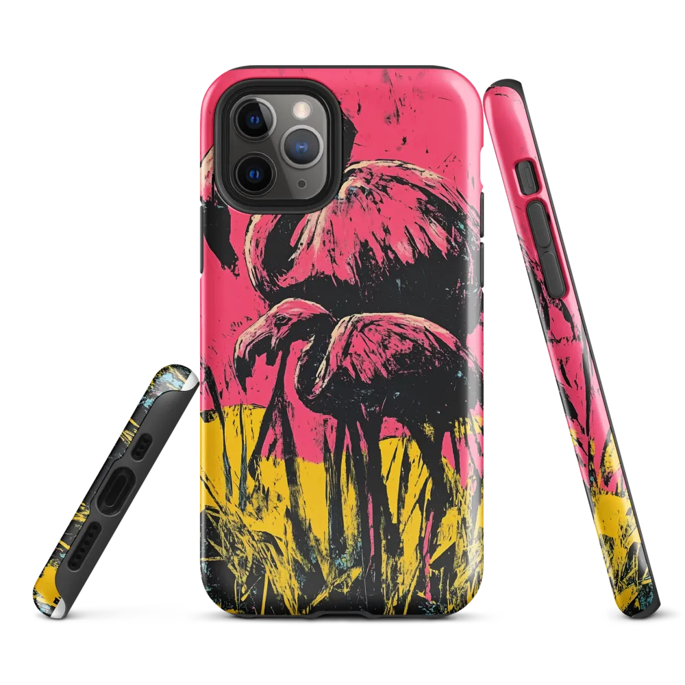 Flamingo Duet: A Pop Art Expression