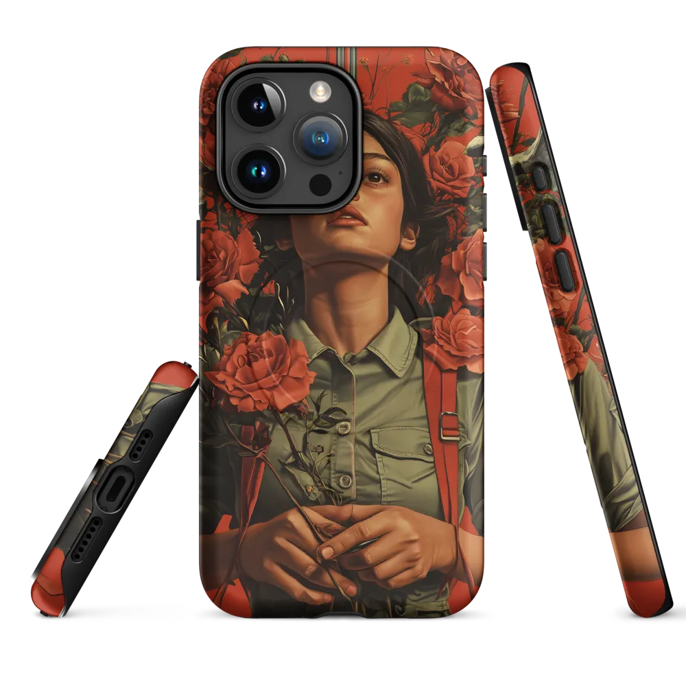 Harmony and Strength: A Portrait Among Roses