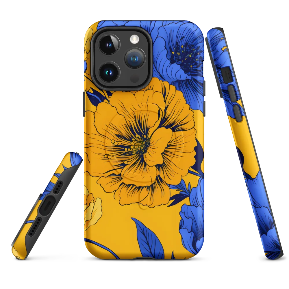 Vibrant Floral Harmony | Phone Case |  14 Pro Max | MagSafe® Tough Case | Matte