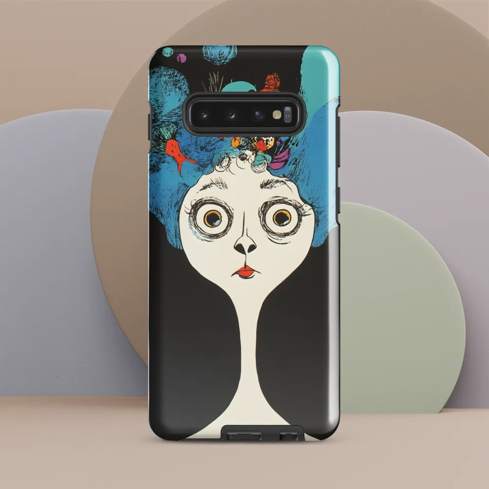 Whimsical Hairscape | Phone Case |  S10 Plus | Tough Case | Glossy