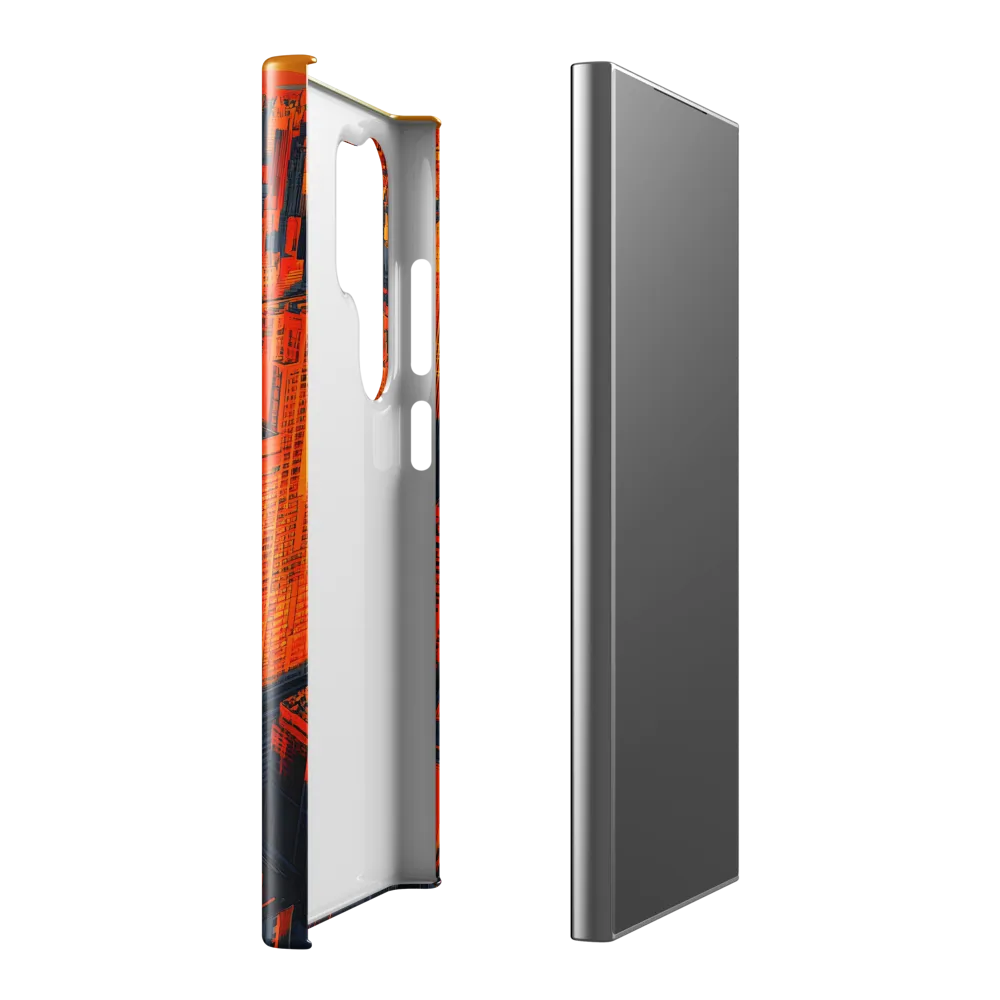 Urban Dawn: A Digital Ode to Skyscrapers | Phone Case |  S24 Ultra | Snap Case | Glossy