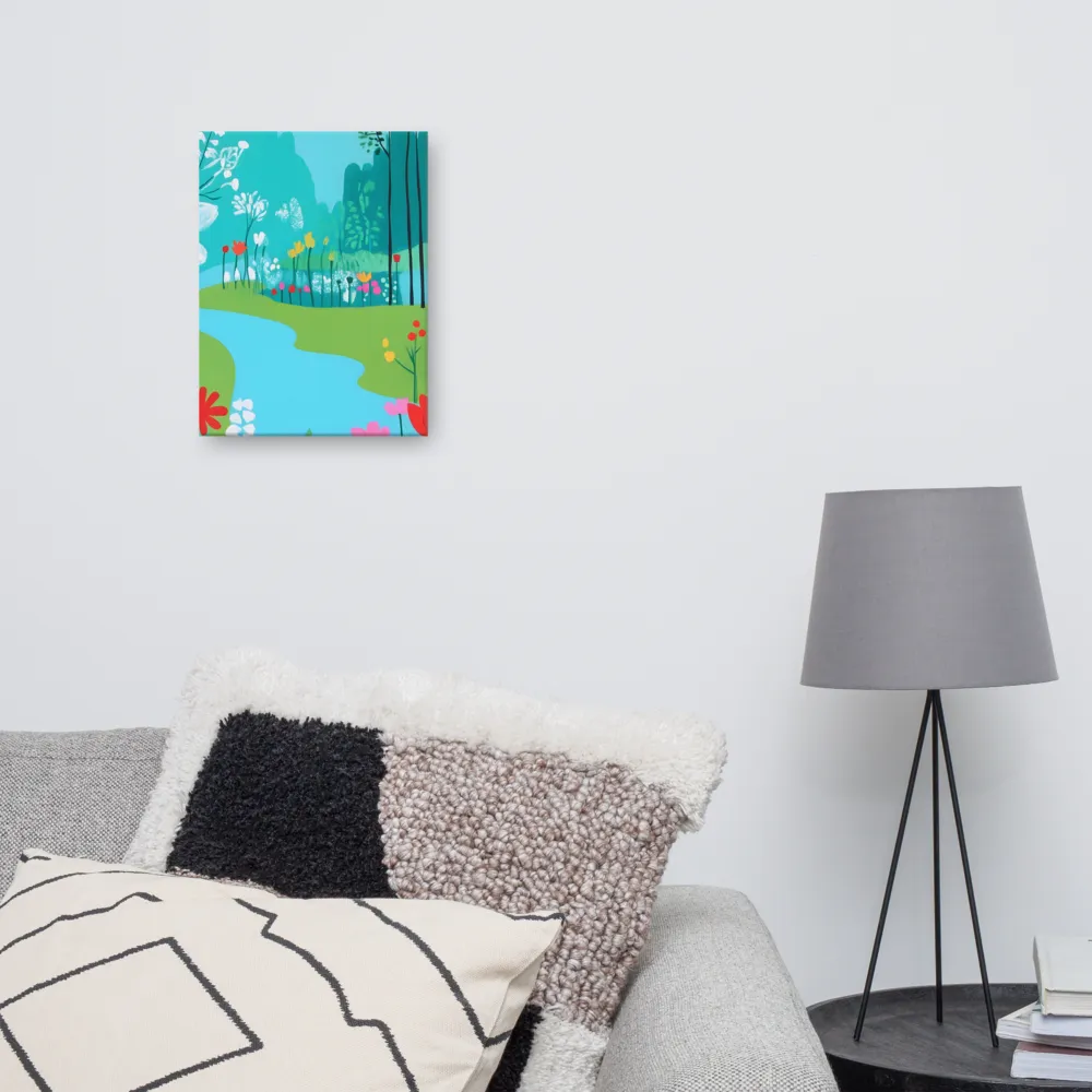 Whispers of Spring: A Colorful Retreat | Canvas | 12″×16″