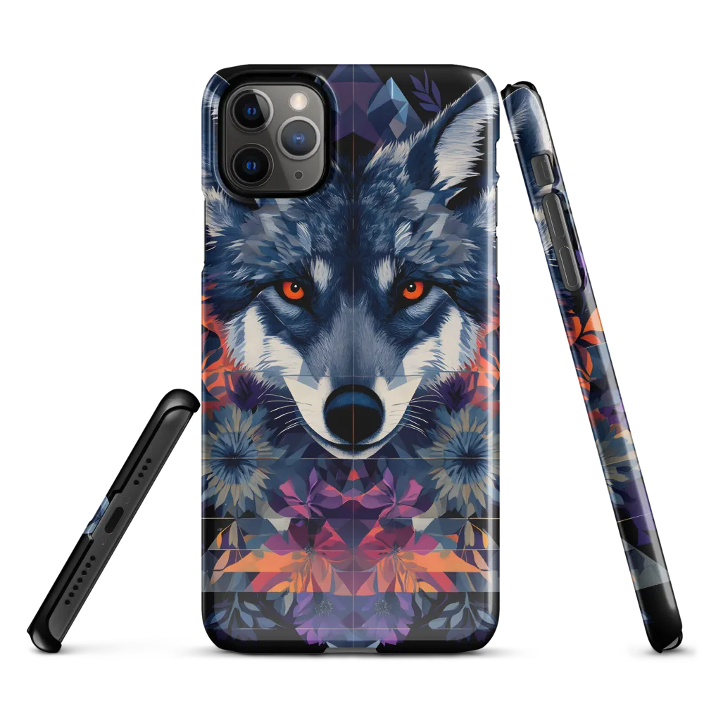 Mystical Wolf Amidst Floral Geometry | Phone Case |  11 Pro Max | Snap Case | Glossy