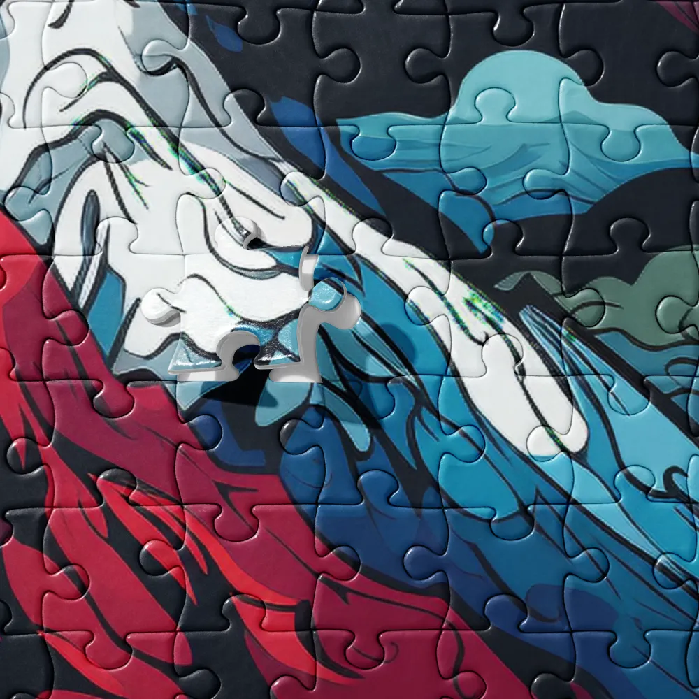 Mountain Majesty: An Abstract Voyage | Jigsaw Puzzle | 252/520 pieces