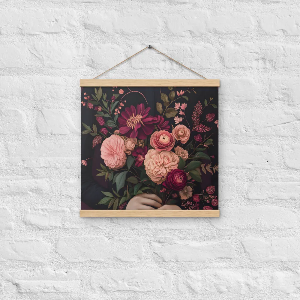 Botanical Elegance | Poster With Oak Wood Hanger | 16″×16″