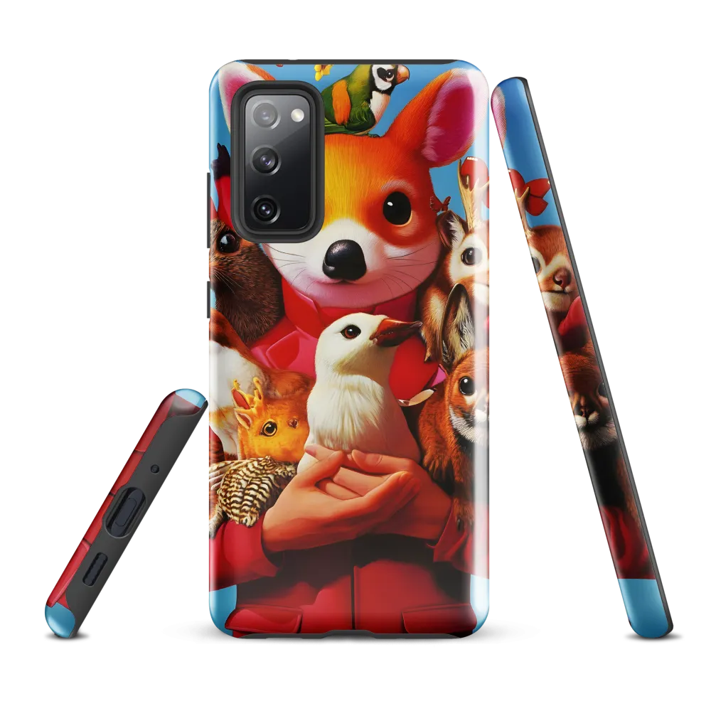 Harmony in Whimsy: A Modern Animal Ensemble | Phone Case |  S20 FE | Tough Case | Glossy