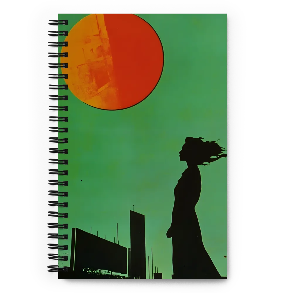 Silhouette of Contemplation | Spiral Notebook