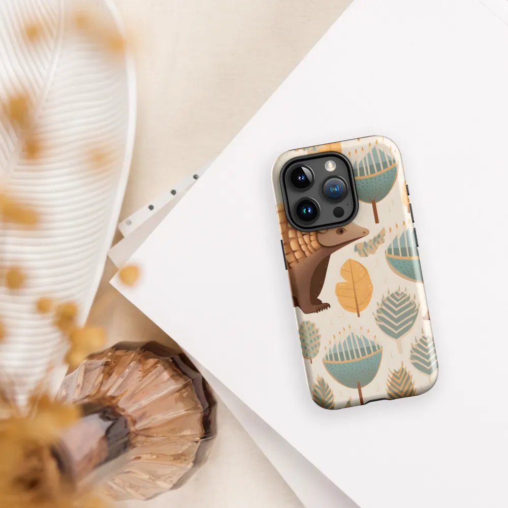 Pangolins in a Whimsical Habitat | Phone Case |  15 Pro | Tough Case | Glossy