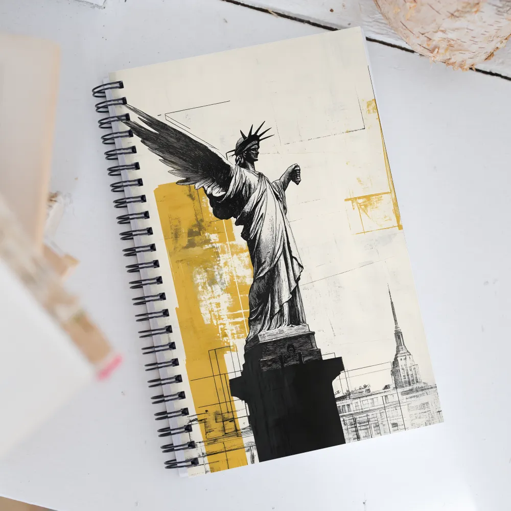 Guardian of Freedom: A Modern Interpretation | Spiral Notebook