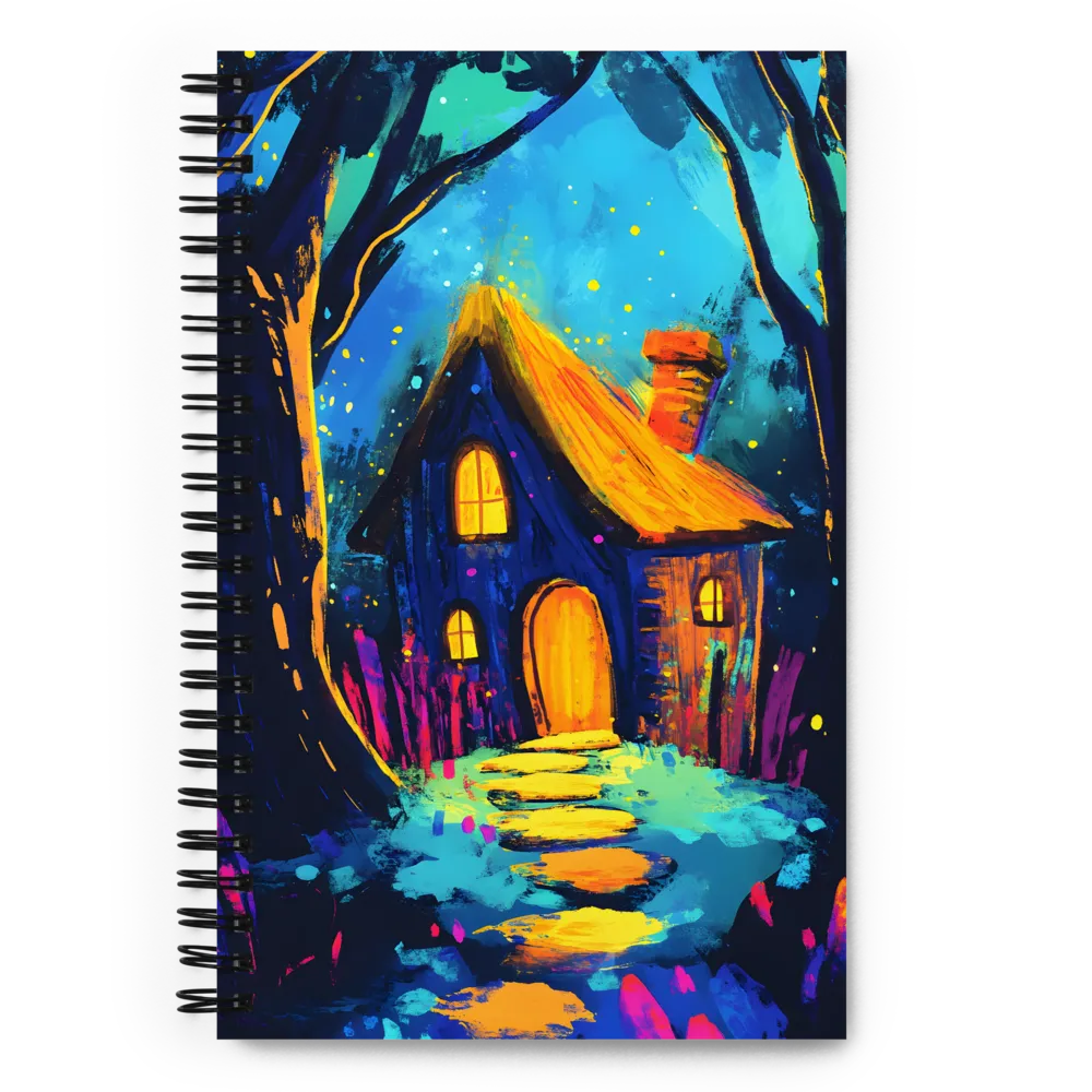 Mystical Retreat in Moonlight | Spiral Notebook