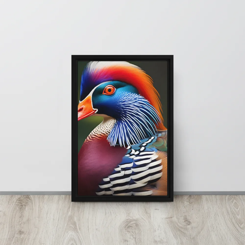 The Majestic Mandarin | Canvas with Black Frame | 12″×18″