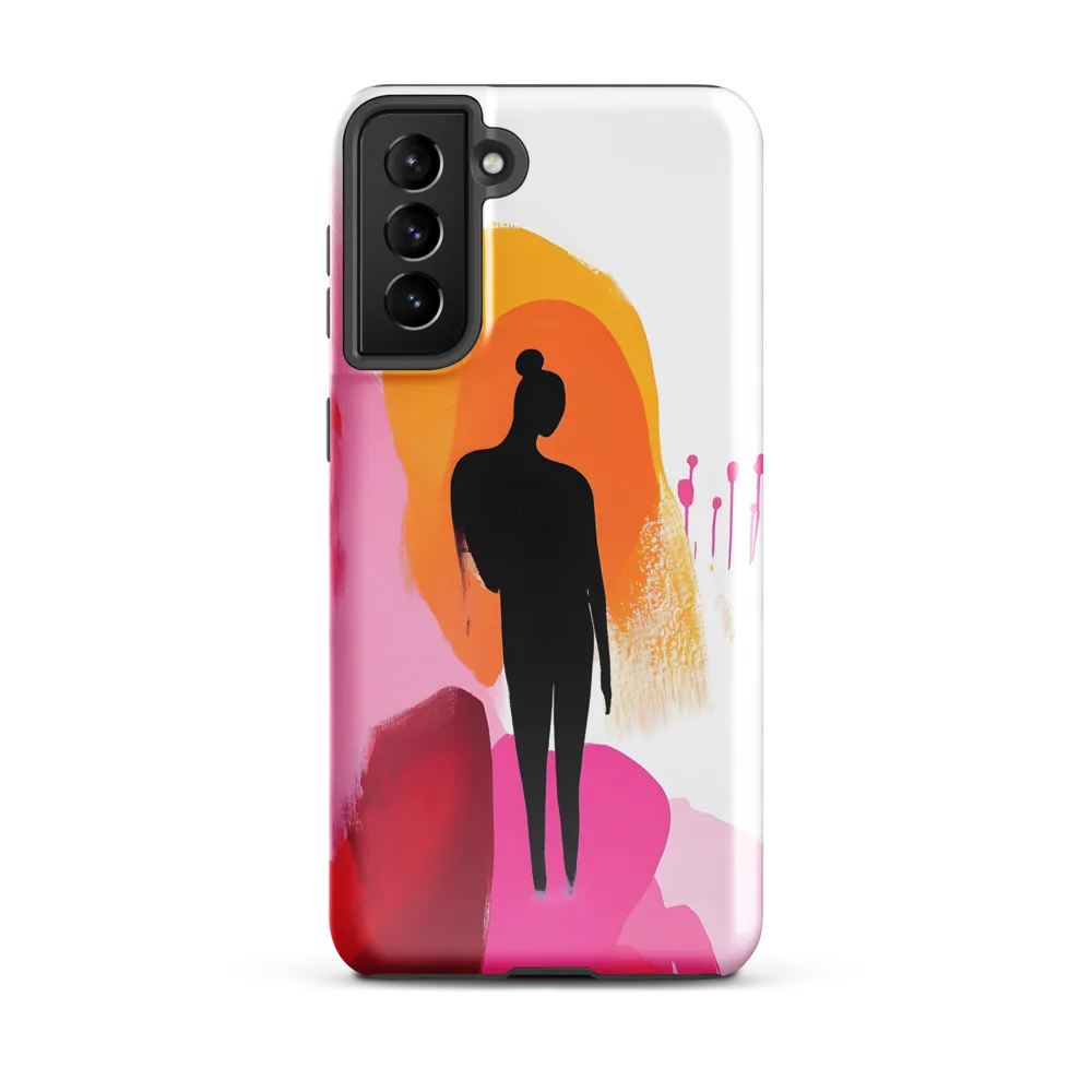 Silhouette in Colorful Abstraction
