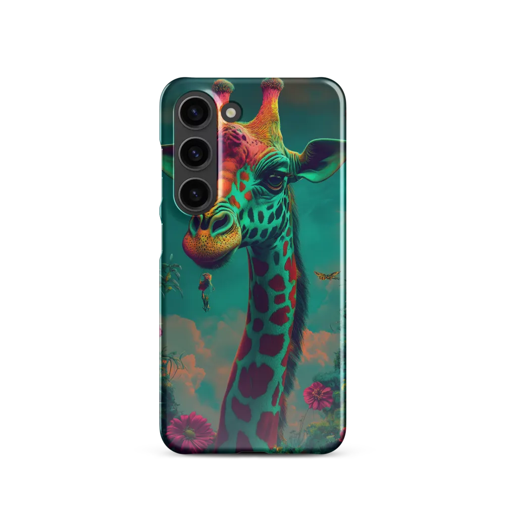 Whimsical Giraffe Among Blossoms | Phone Case |  S23 | Snap Case | Glossy