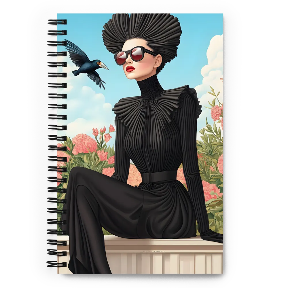 Chic Elegance in Bloom | Spiral Notebook