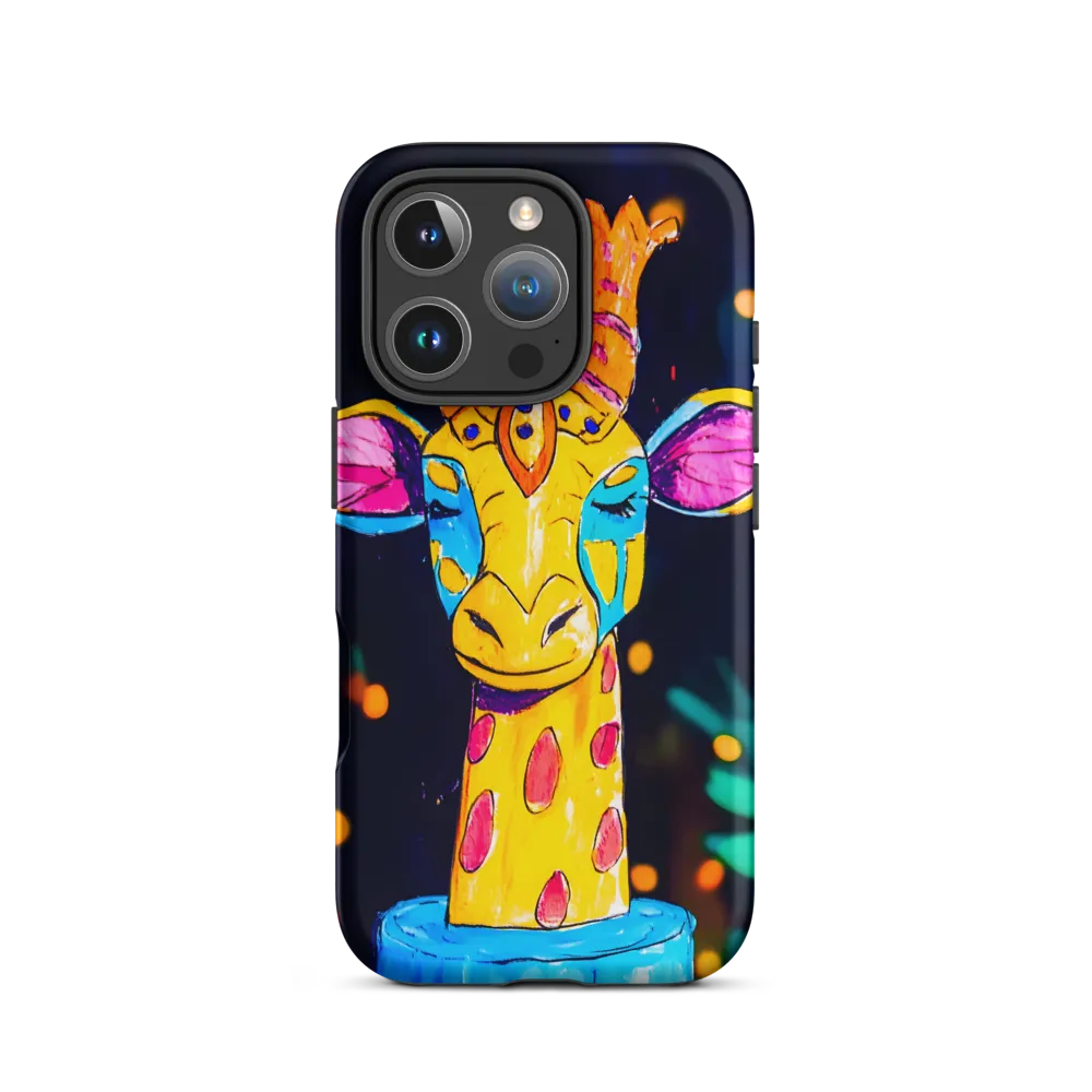 Whimsical Giraffe in Vibrant Colors