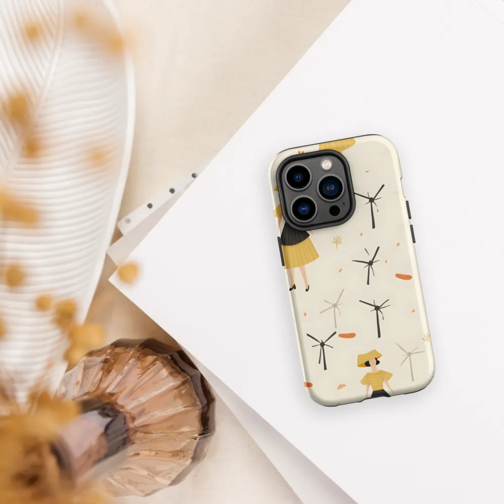 Whimsical Patterns of Nature and Femininity | Phone Case |  14 Pro | Tough Case | Matte
