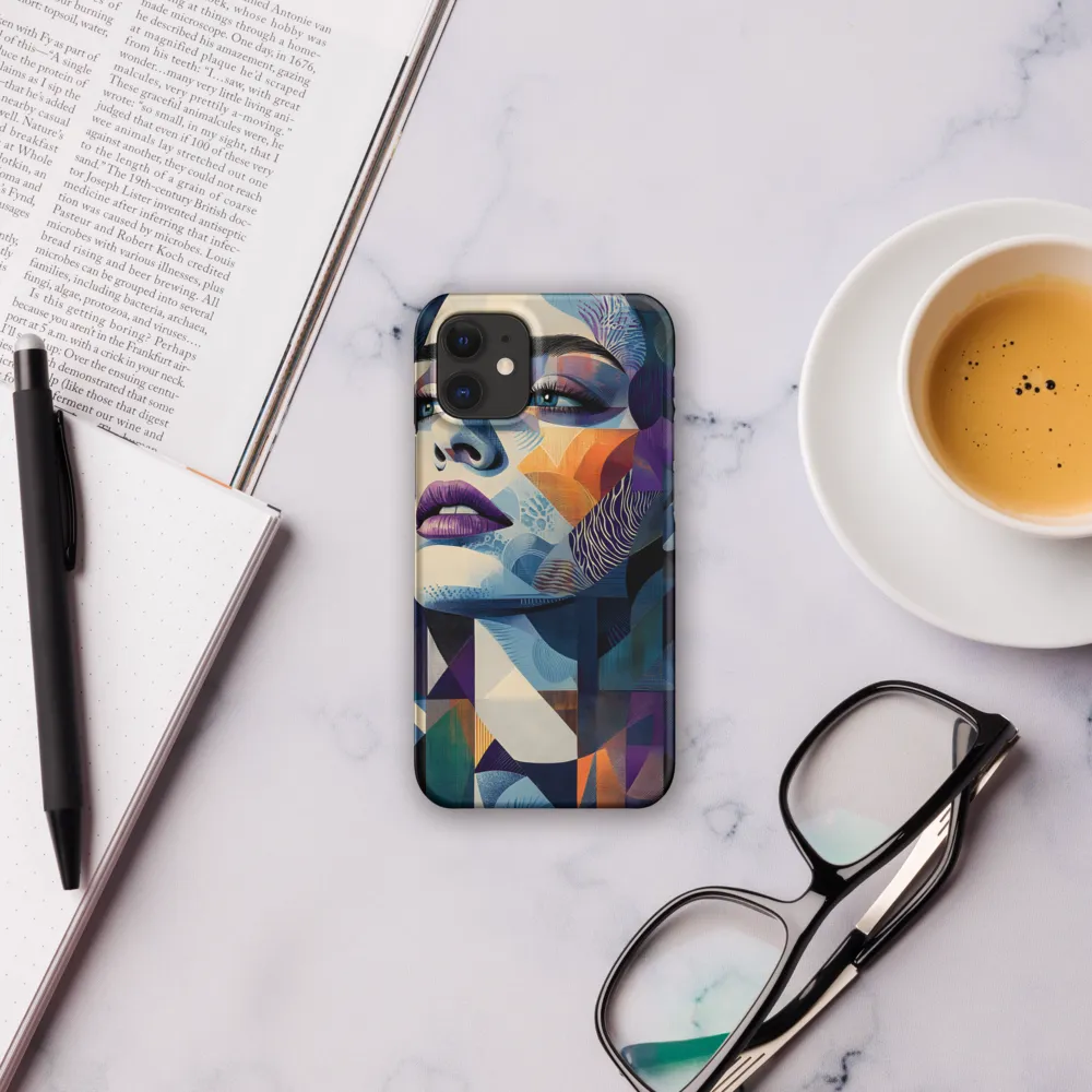 Fragmented Mystery: A Modern Portrait | Phone Case |  12 Mini | Snap Case | Matte