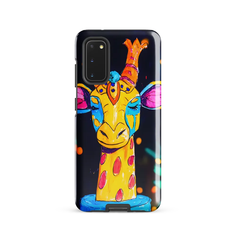 Whimsical Giraffe in Vibrant Colors