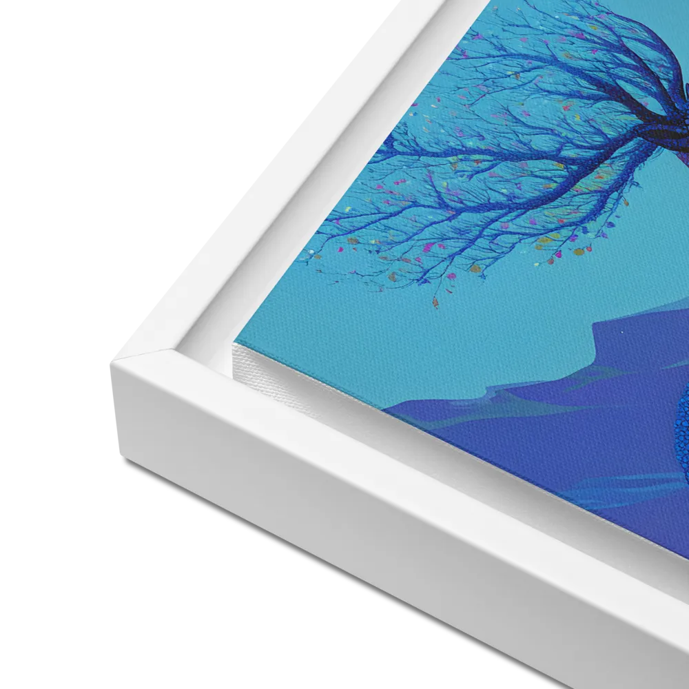 Ethereal Harmony | Canvas with White Frame | 12″×12″