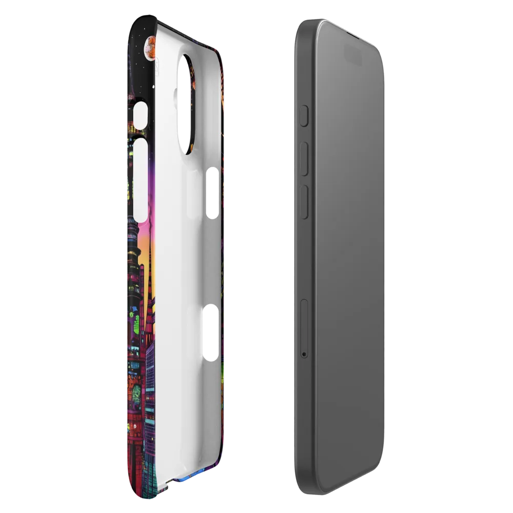 Futuristic Cityscape at Dusk | Phone Case |  16 Plus | Snap Case | Matte