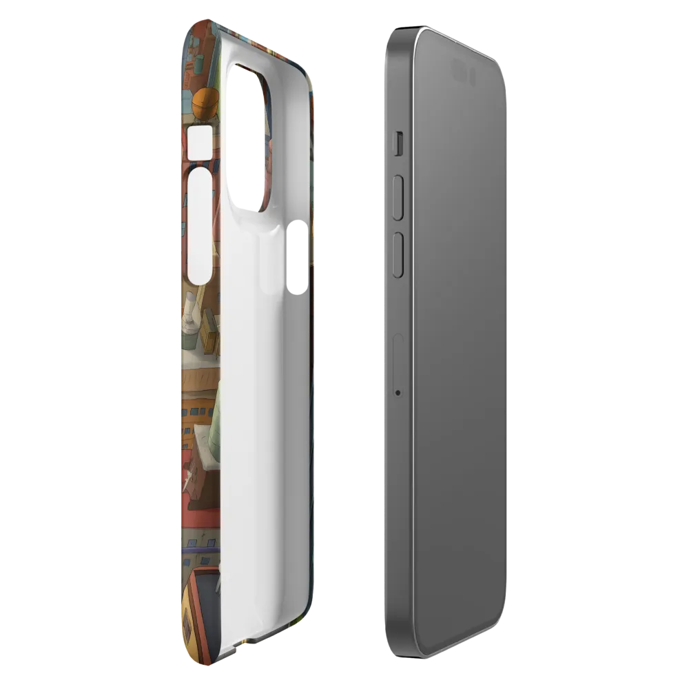 Aerial Whimsy: A Colorful Cityscape | Phone Case |  14 Pro Max | Snap Case | Matte