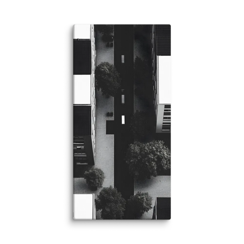 Urban Serenity from Above | Canvas | 24″×48″