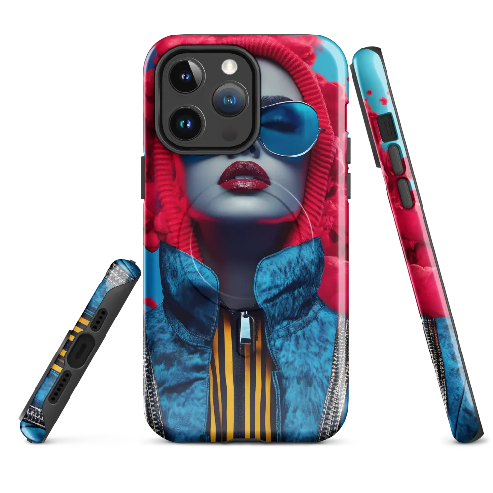 Bold Elegance in Digital Fashion | Phone Case |  14 Pro Max | MagSafe® Tough Case | Glossy