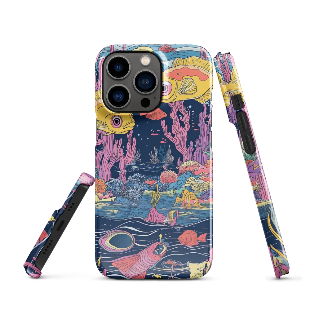 Underwater Dreamscape: A Playful Encounter | Phone Case |  13 Pro | Snap Case | Glossy