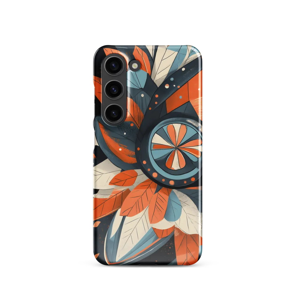 Floral Symphony in Orange and Teal