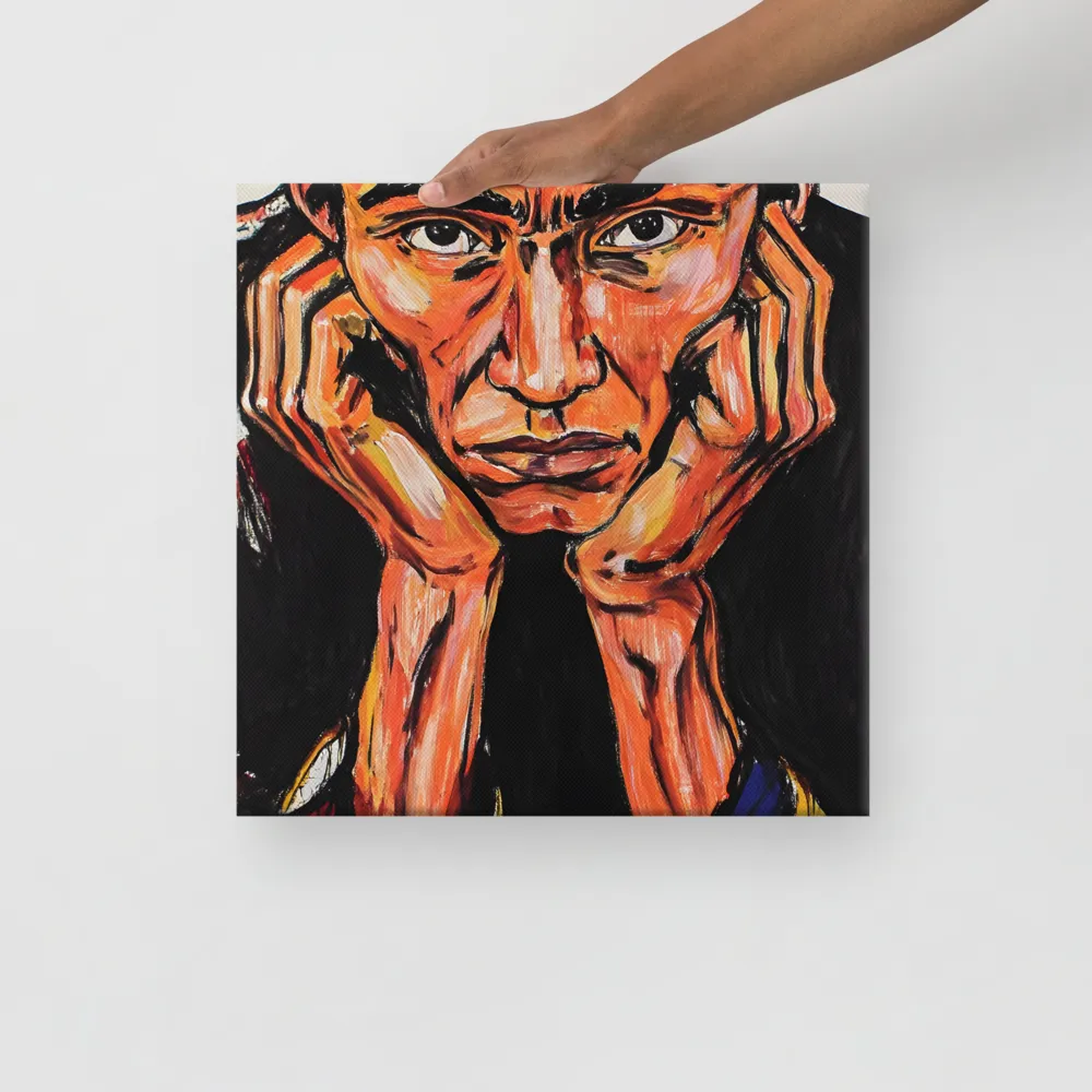 Contemplative Intensity: An Expressionist Portrait