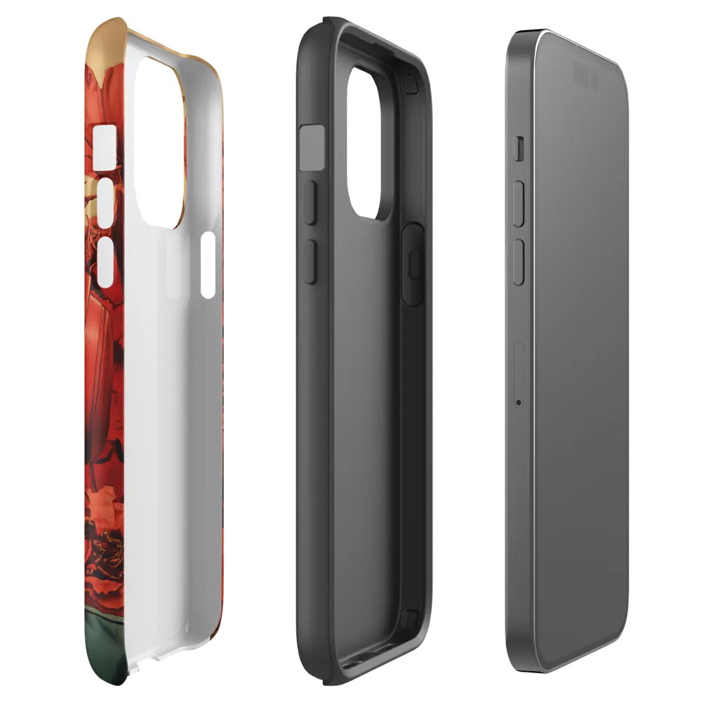 Defiant Portrait in a Floral Realm | Phone Case |  14 Pro Max | Tough Case | Matte