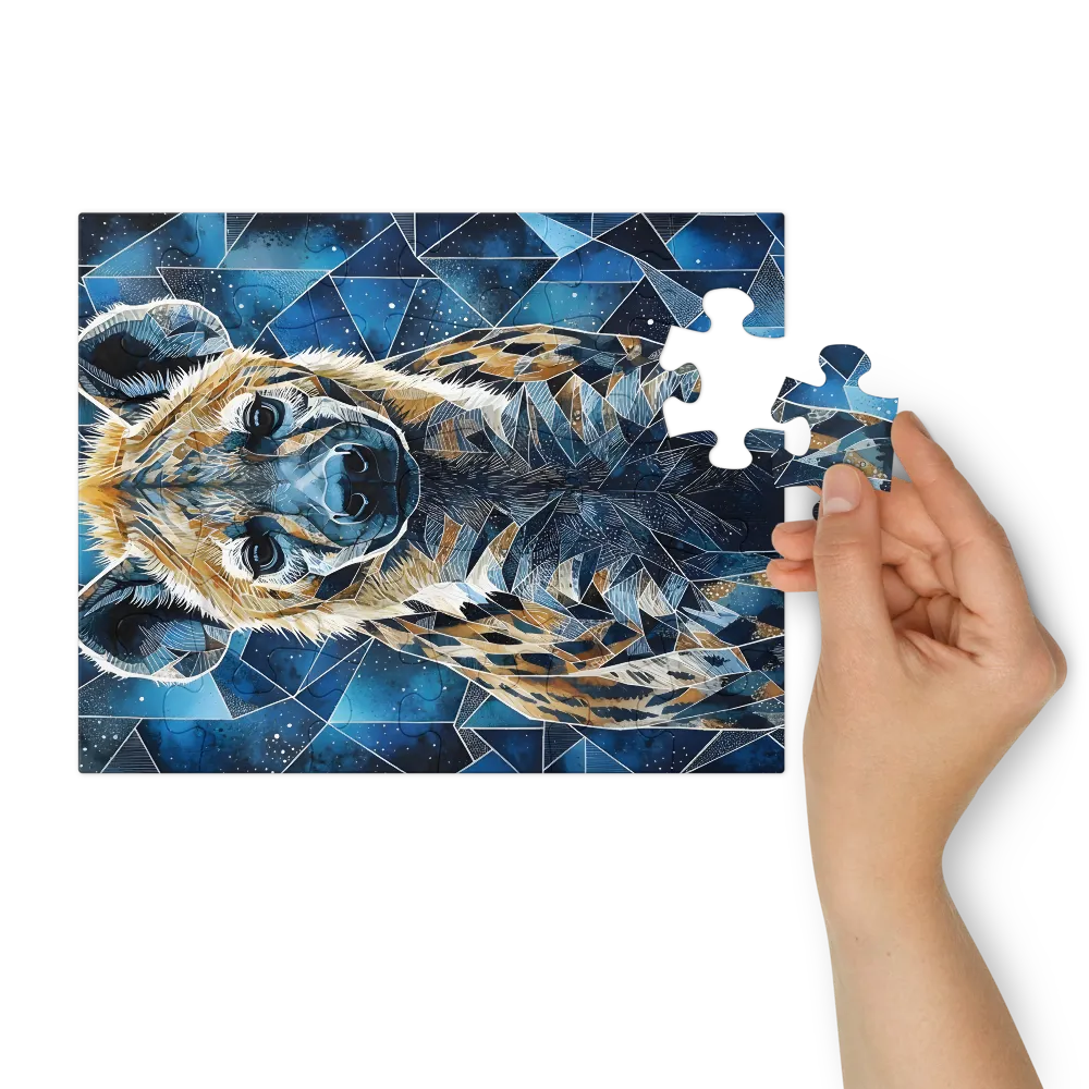 Starlit Hyena 
 Jigsaw Puzzle in Tin Box