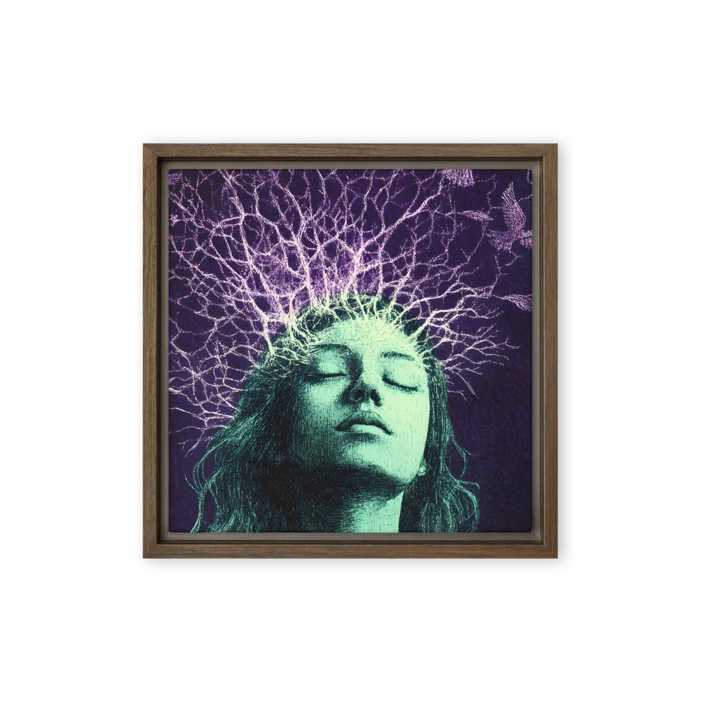 Whispers of Freedom | Canvas with Brown Frame | 12″×12″