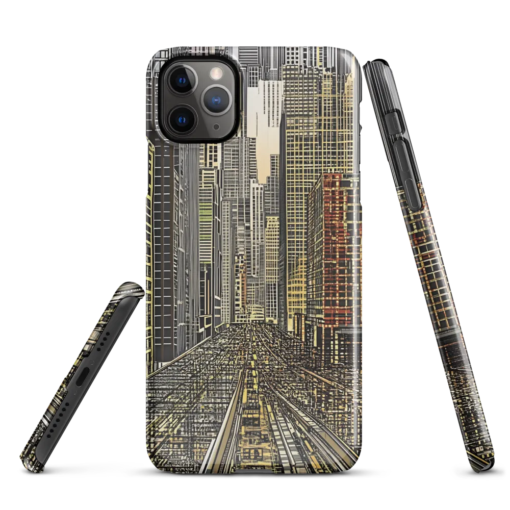 Urban Symphony: The Golden Grid | Phone Case |  11 Pro Max | Snap Case | Glossy