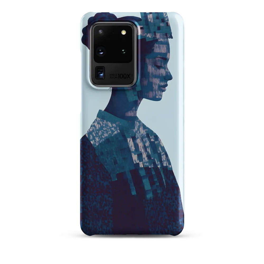 Digital Portrait in Abstract Blue