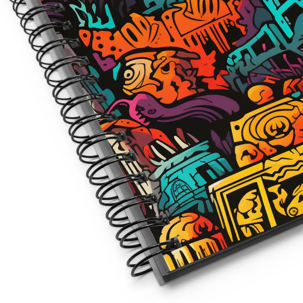 Vibrant Urban Surrealism | Spiral Notebook