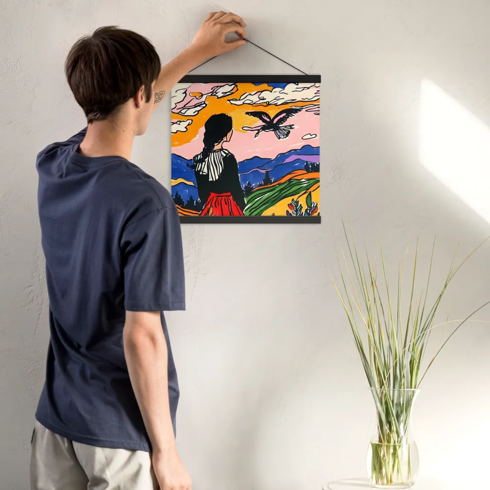 A Journey into Freedom | Poster With Black Wood Hanger | 16″×16″