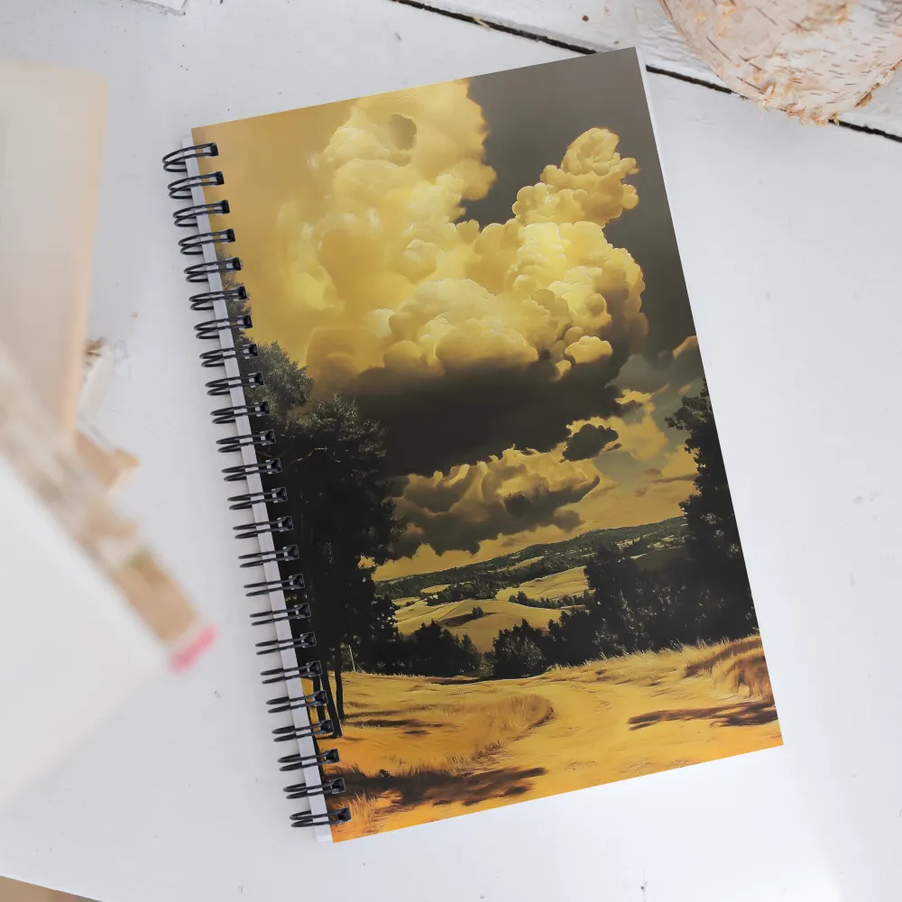 Golden Serenity in the Landscape | Spiral Notebook