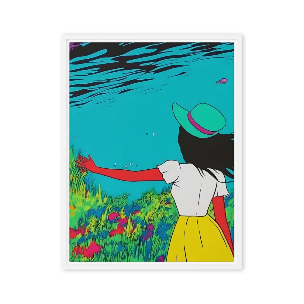 Whimsical Encounter | Canvas with White Frame | 24″×32″