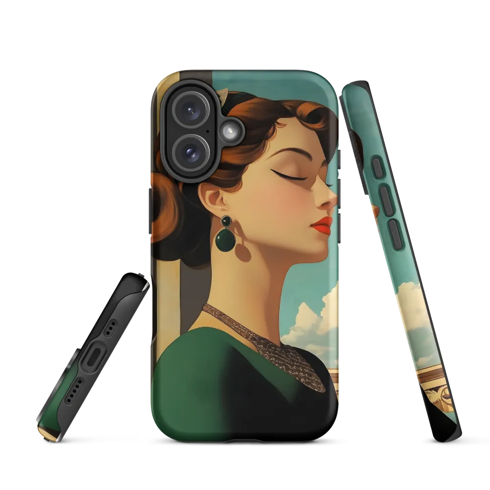 Elegance in Art Deco: A Portrait of Grace | Phone Case